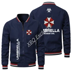 Bomber Pilot Jacket Fall Men's Jacket Umbrella Logo Print Jacket Locomotive Jacket Thin Clothing Sports Baseball Jacket S-4XL