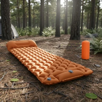 Hot Sale 04 Style Rhombus Inflatable Mat Foot-Operated Quick Inflate Air Cushion for Outdoor Camping Hiking