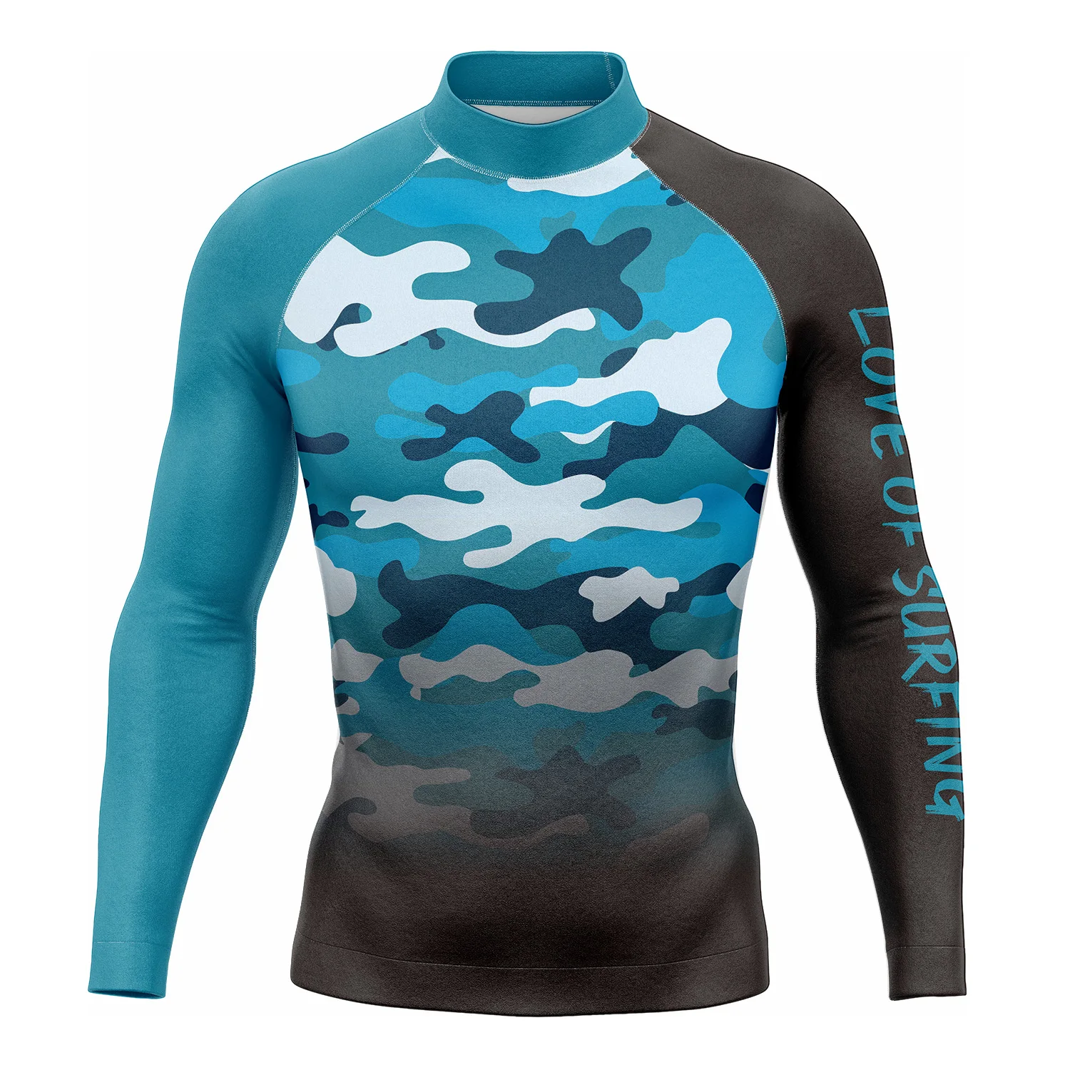 Love Of Surfing Men's Long Sleeve Surf Clothing Rash Guard High Breathable Quick Dry Swimming Shirts Beach Wear Camiseta Surf