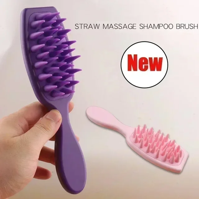 Silicone Shampoo Brush Extended Handle 1