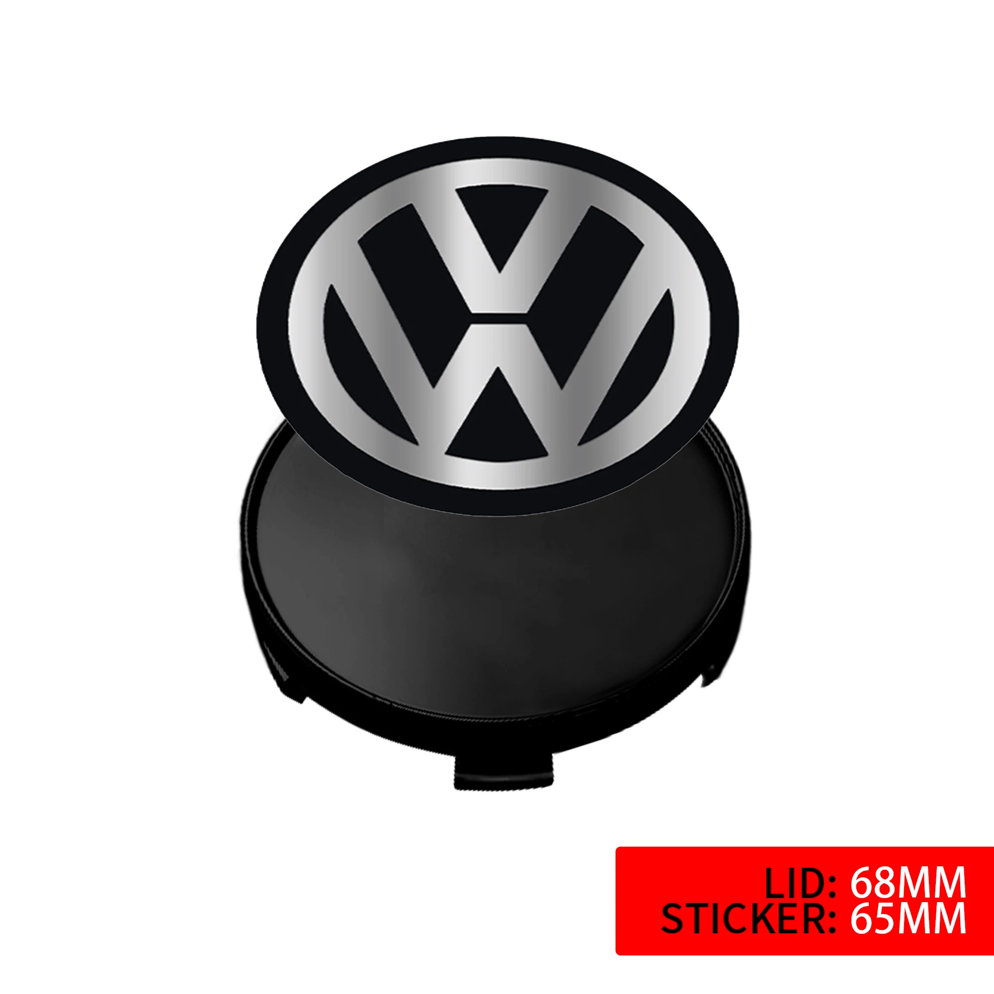 폭스바겐 VW 4개 60/63/68mm 자동차 휠 타이어 센터 커버 엠블럼 휠 허브 커버 자동차 액세서리 (VW R R라인 골프 4Mot 용)