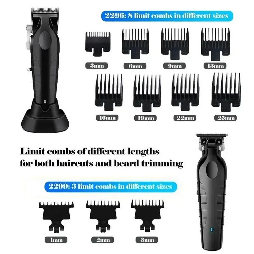 2996 Professional Precision Fade Hair Clippers Cordless Hair Cutting Machine Rechargeable Hair Beard Trimmer for Barber 3
