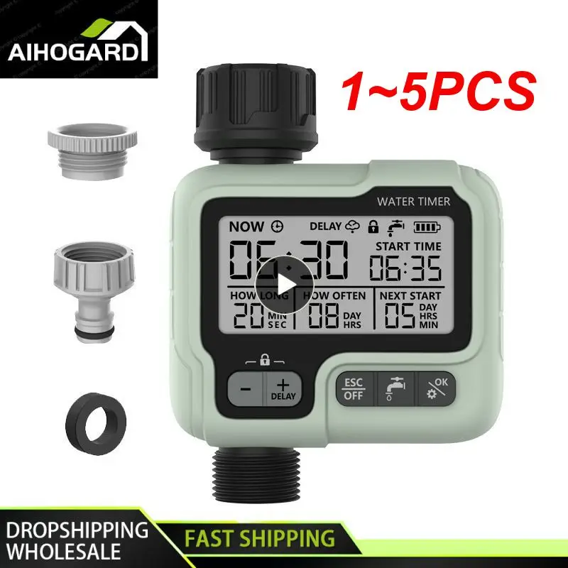 

1~5PCS Super Timing System 2-Outlet Water Timer Precisely Watering Up Outdoor Automatic Irrigation Fully Adjustable Program