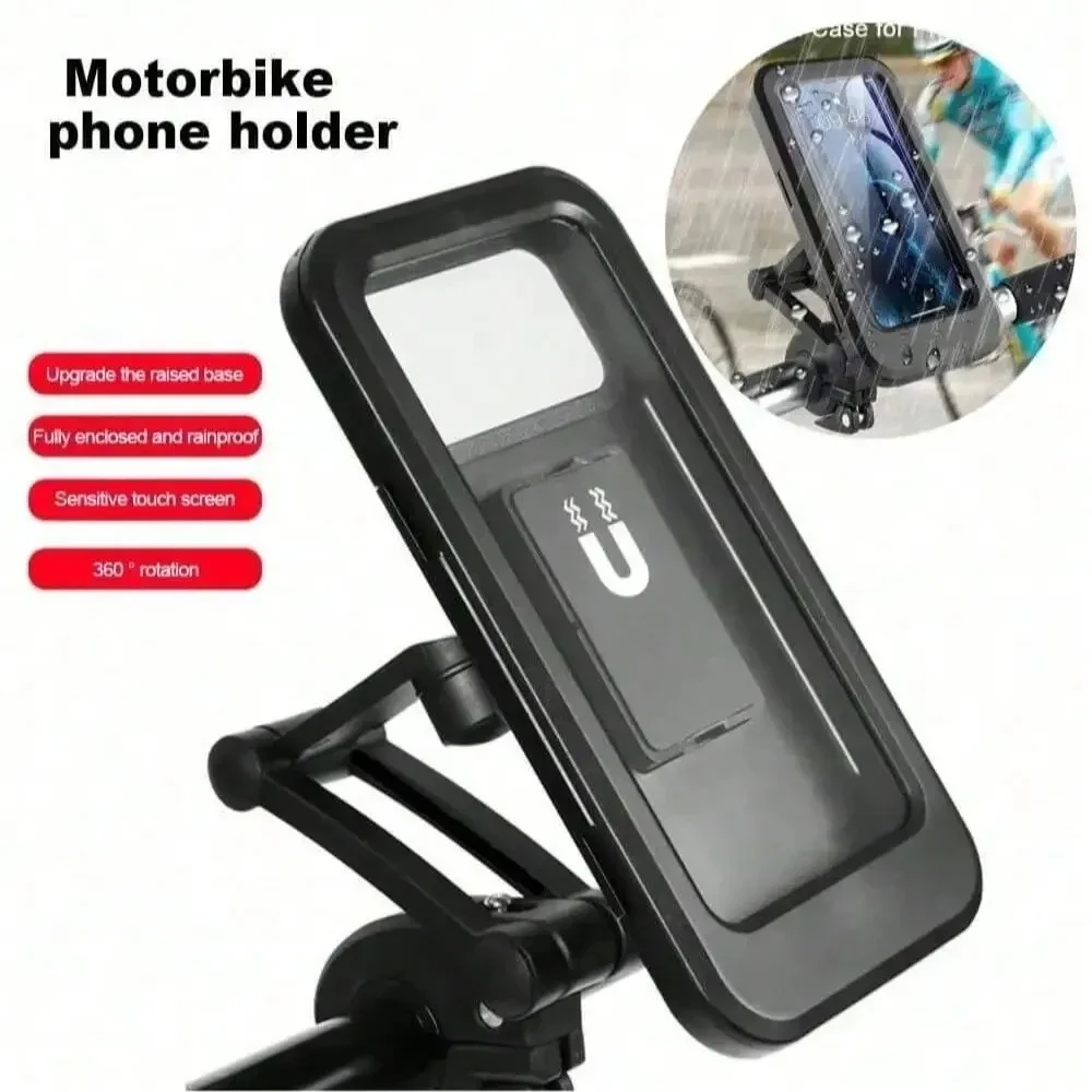360 ° Supporto Girevole e Regolabile per Cellulare da Moto, Universale per Bicicletta, GPS, Impermeabile, Supporto per Cellulare da Moto e Bici