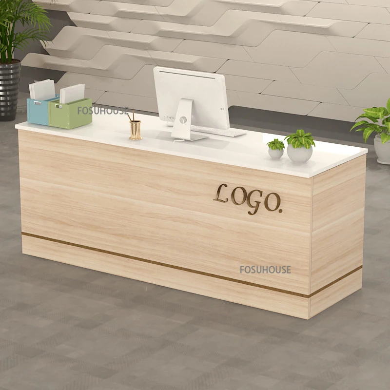 Modern Reception Desk Office Furniture Front Desk Nordic Minimalist Bar