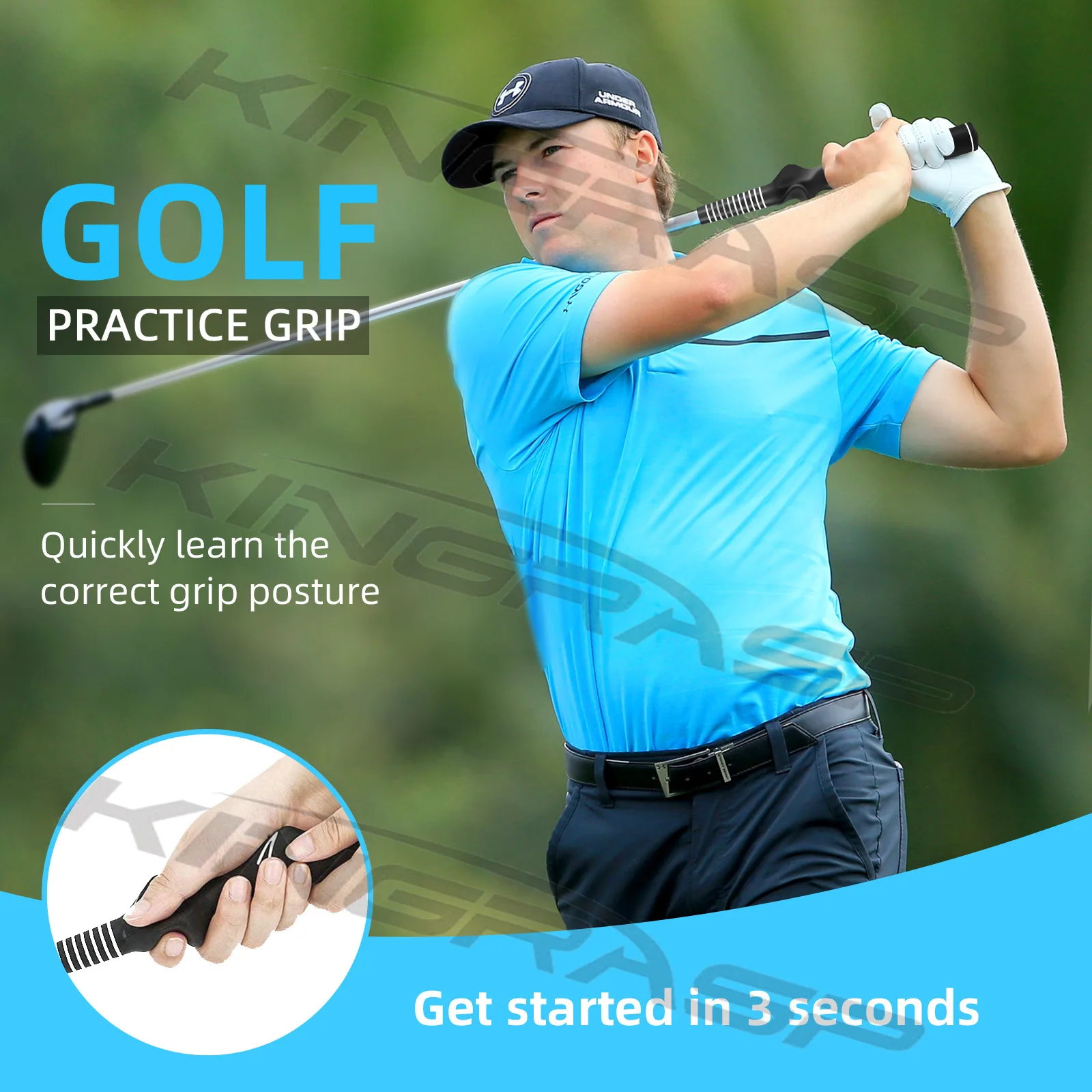 1pcs Portable Golf Swing Trainer Training Grip Standard Teaching Aid Right-Handed Practice Aids For Left Golfer Correct Position 4