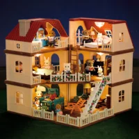 Toys Doll Forest Family Montessori Kitchen Miniature Doll House 1/12 Toy Kitchen Accessories Dollhouse Furniture Toys for Girls 6