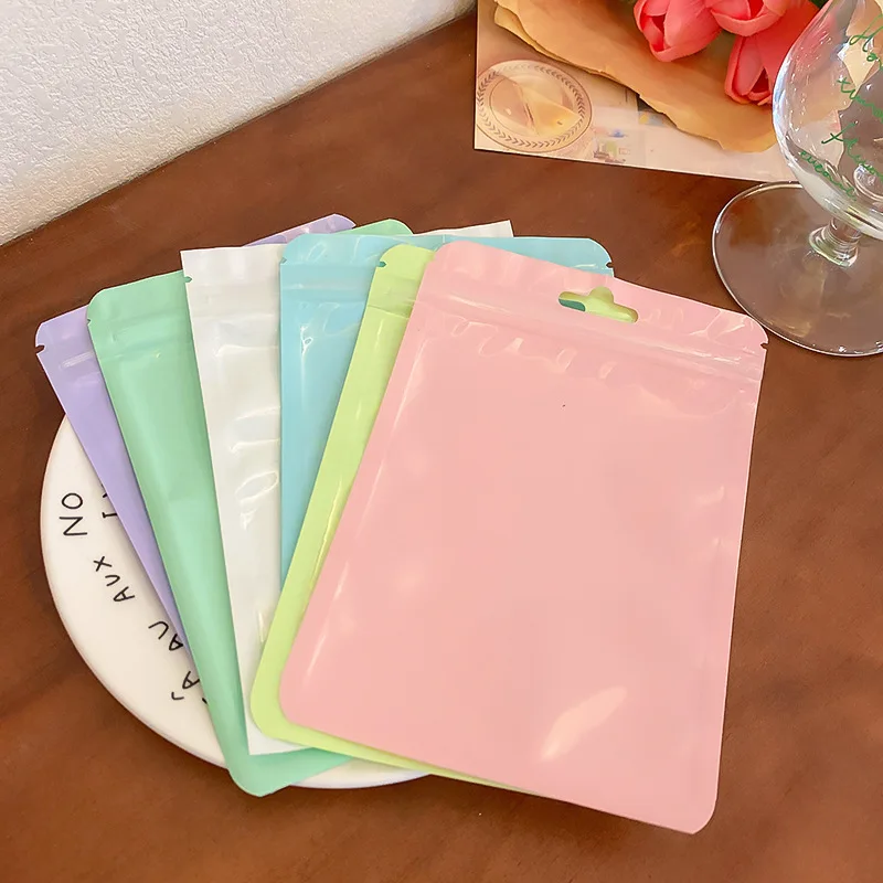 30 Stück/Set Macarons Schmuckbeutel in Bonbonfarben für Halsketten, Ohrringe, Ringe, Haarspangen, Reise-Schmuckverpackung, Aufbewahrungsbeutel aus Kunststoff K – Detail 6
