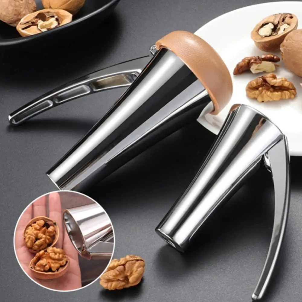 

Zinc Alloy Walnut Nut Shelling Tool Nut Cracker Silver Pecan Nut Cracker Tool Reusable Nutcracker Clip for Nut Walnut