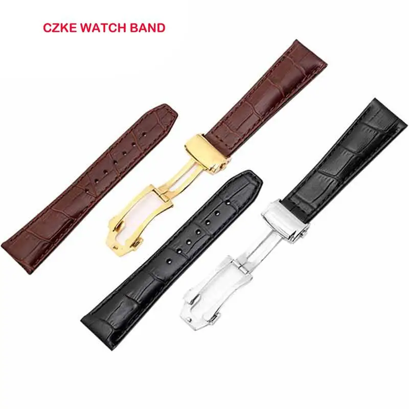 SCHIK First Layer Calfskin Strap For MAURICE LACROIX Eliros Watchband Cow Genuine Leather Leather Bands 20mm 22mm With Folding