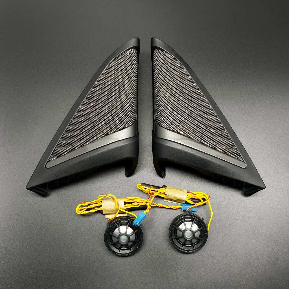 Stereo Speaker Tweeter Audio Speakers Kit Tweeter cover trim fit for BMW G30 car front door side speaker audio trumpet head treble high range twitter horn frame upgrade