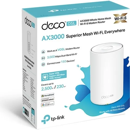 WiFi 6 Mesh AX3000 Mbps - TP-Link Deco X50(2-Pack) - Couverture WiFi de  400㎡ - Compatible avec Toutes Les Box Fibre - Cdiscount Informatique