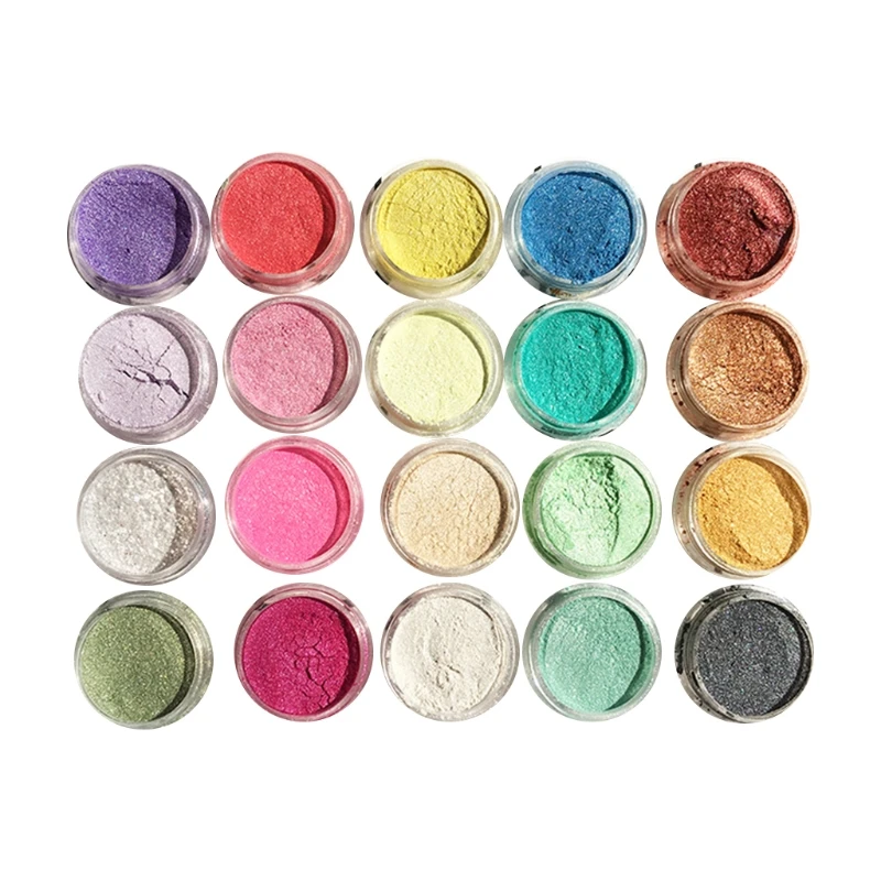

DIY наполнитель для ювелирных изделий 20x перламутровый порошок смолы цветной краситель пигмент для декора лица Прямая доставка