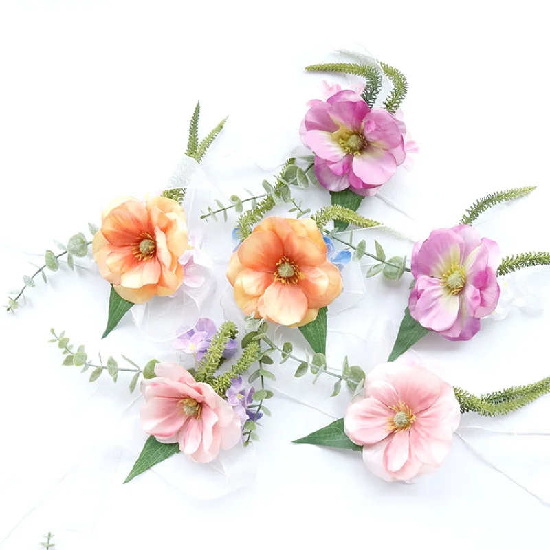 Boutonniere And Wrist Corsag Wedding Supplies Wedding Flower Art Simulation Flower Business Celebration Opening Guests 478 mini tulip simulation flower wedding fake flower home decoration flower simulation plant feel tulip home accessories