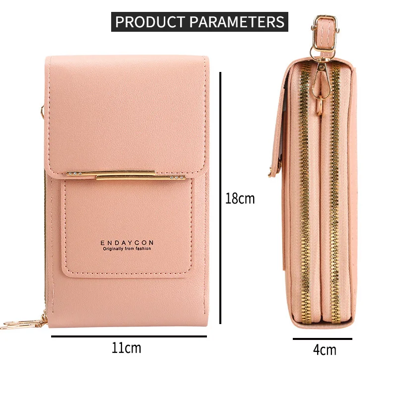 Leather Handbag Buylor Women's Touch Screen Cell Phone Purse Shoulder Female Small Wallet Crossbody
