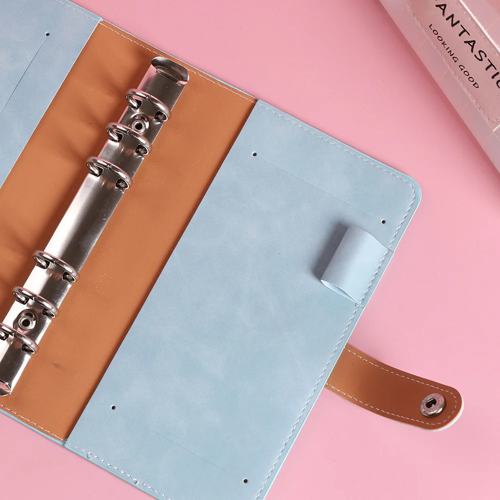 가죽 노트북 케이스 A6 루스리프 북 걸쇠 핸드북 루스리프 가죽 노트북 및 저널 A6 바인더 노트북 커버