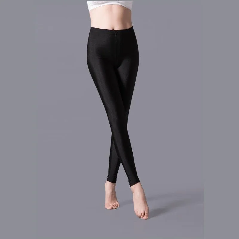 Mallas ajustadas de alta elasticidad, pantalones pitillo, pantalones ajustados de talla grande, pantalones de Yoga brillantes para mujer, mallas ajustadas sexis amigables con la piel