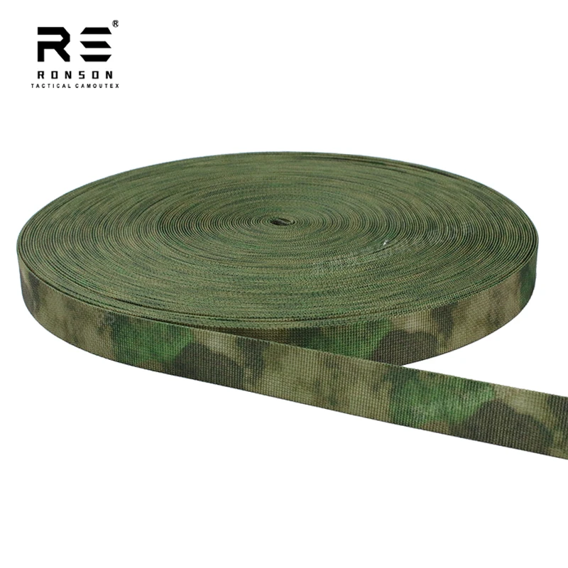 Tactical Strap Webbing 25mm Webbing Camouflage 10m Outdoor Backpack 25mm Sports Shoes Dog Shoes Printed