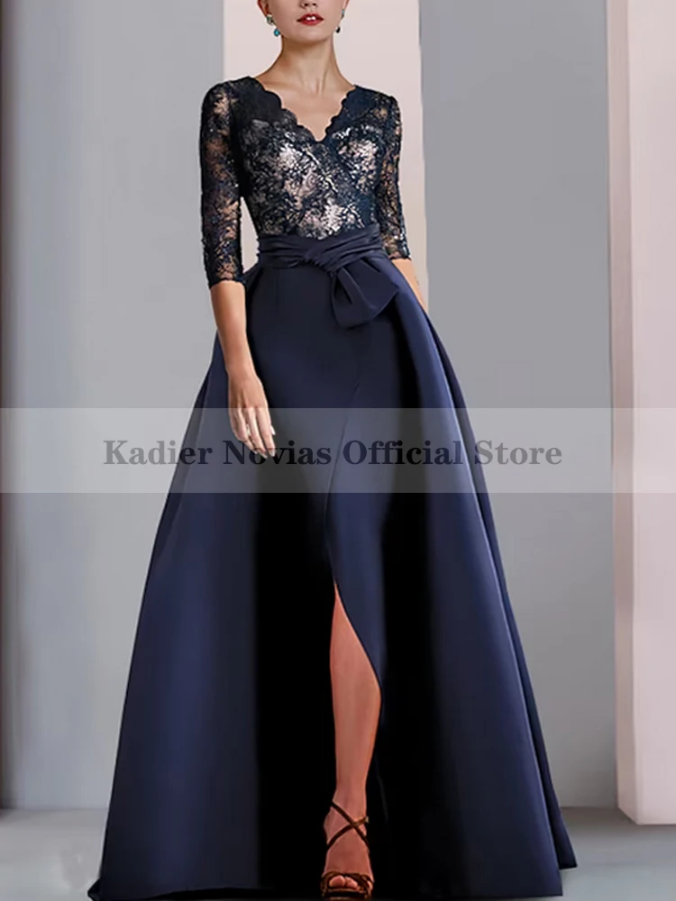 

Long Mermaid Blue Mother of the Bride Dresses 2024 with Skirt Party Dresses for Weddings Robe Pour Cérémonie De Mariage