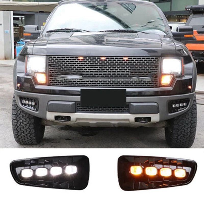 

Car Daytime Running Lights LED DRL Fog Lamp Accessories Bumper For Ford Raptor F150 2009-2014