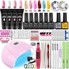LNWPYH Nail Set Nail Gel Tools Kit 54W/36W Nail Lamp 18/12/6 Colors UV Gel Nail Polish Kit Contains Nail Drill Machine Nail Kit 5