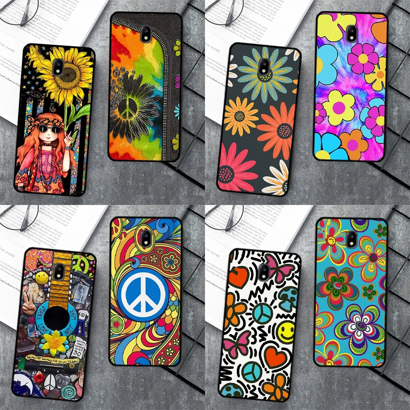 Чехол Hippie с принтом Маргариток и цветов для Samsung Galaxy J8 J6 J4 2018 A6 A8 Plus A7 A9 J3 J5 J7 2017 A3 A5