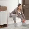 Folding Shower Bench Stainless Steel Frame Wall Mounted Shower Chair Home Space-saving Design Easy Installation Steady and Safe 3