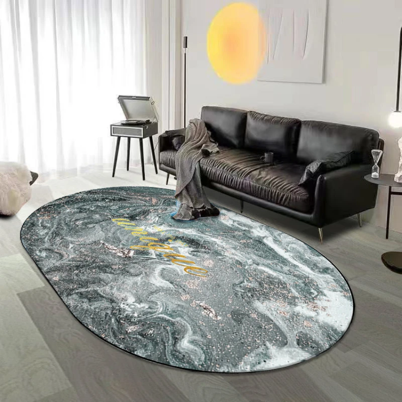 Oval Carpets for Living Room Decoration Home Corridor Balcony Softs Rugs for Bedroom Decor Area Rug Large Washable Study Carpet 3