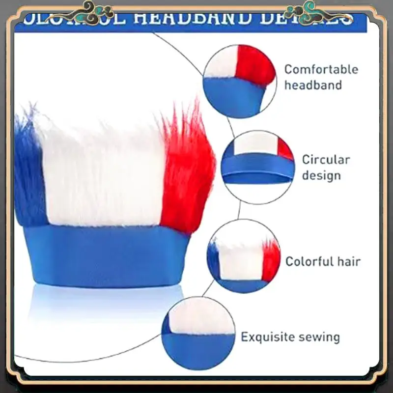Premium Blue White Red Headgear Universal Match Props For Football Match, Festival Events, Match