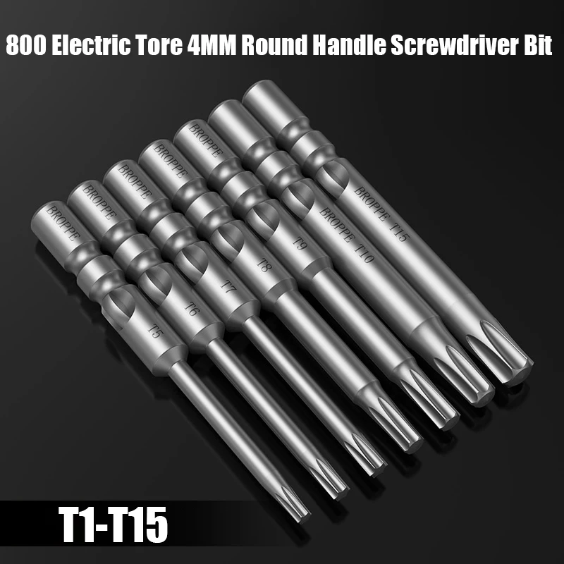 10PCS800ElectricTorx4MMRoundHandleScrewdriverBitsStrong