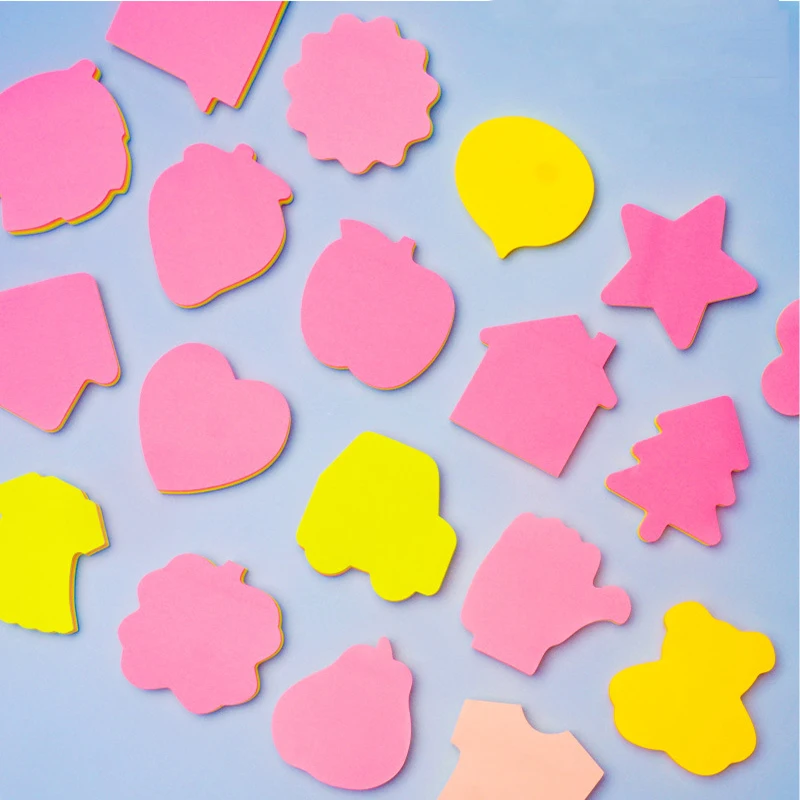 100 sheets Colorful Sticky Notes Self Sticky Post Notes Heart Arrow Creative Notepads Planner Sticker For Office School Supplies 6