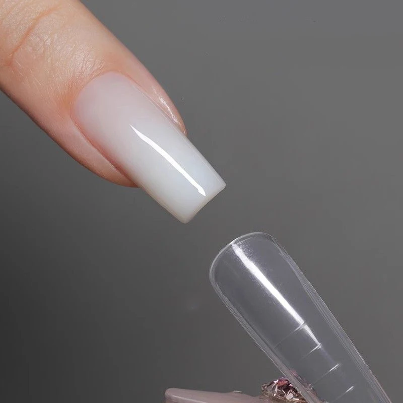 DIY Acrylic Nail Art Tips Transparent Plastic Full Cover