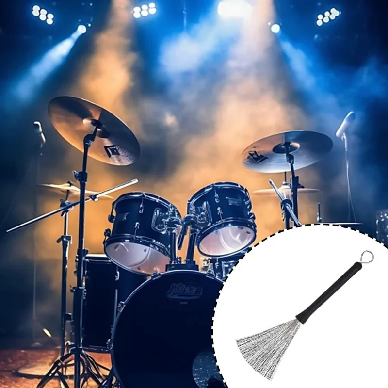 Professional Wire Brushes Drumsticks Drum Accessories Retractable Wavy Drum Brushes Telescopic Percussion