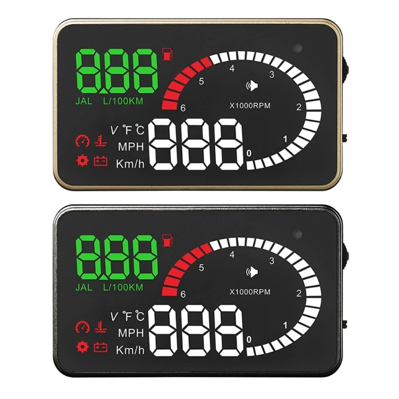 

Universal Car Digital OBD2 Speedometer Head Up Display Projector Overspeed Alarm F1CF