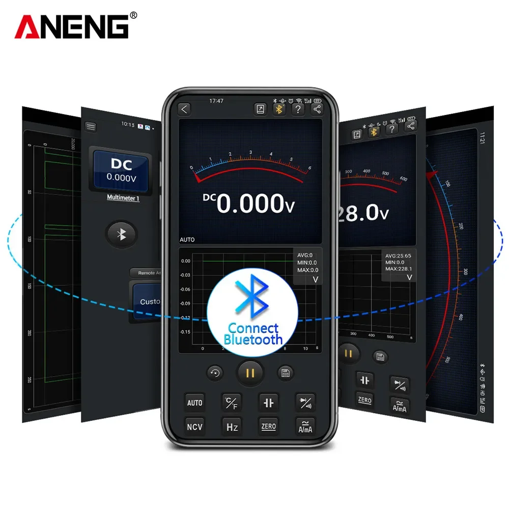 ANENG AN9002 Bluetooth Digital Multimeter 6000 Counts True RMS Professional Multimetro Auto-Range AC/DC Current Voltage Tester digital multimeter,multimeter tester,analog multimeter