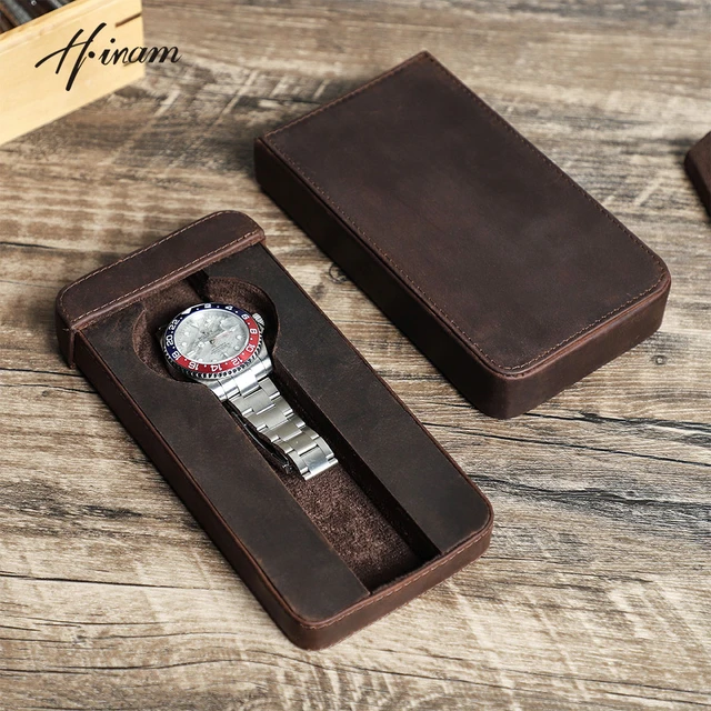 Oirlv Watch Bag Black Pu Leather Wrist Watch Case With Zipper Travel  Portable Jewelry Box Two Layer Of Cowhide Watch Organizer - Jewelry  Packaging & Display - AliExpress