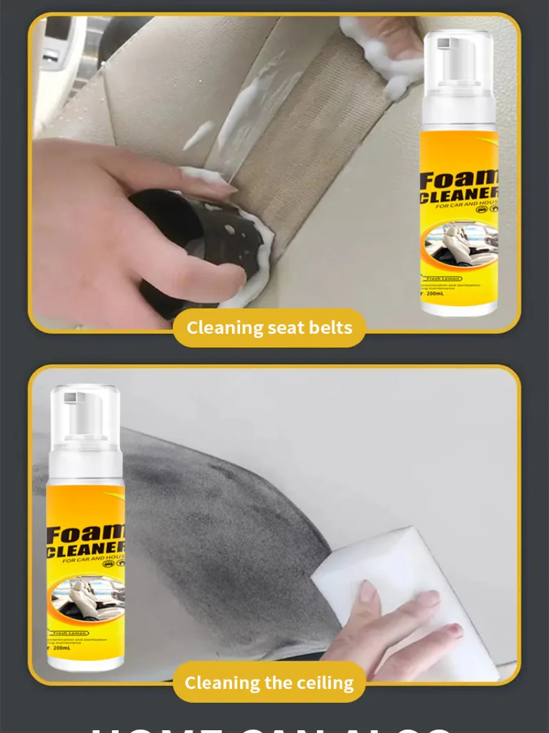 Multifunctional Foam Cleaner High-efficiency Foam Cleaning Car Interior Seat Stain Removal Cleaner Ceiling