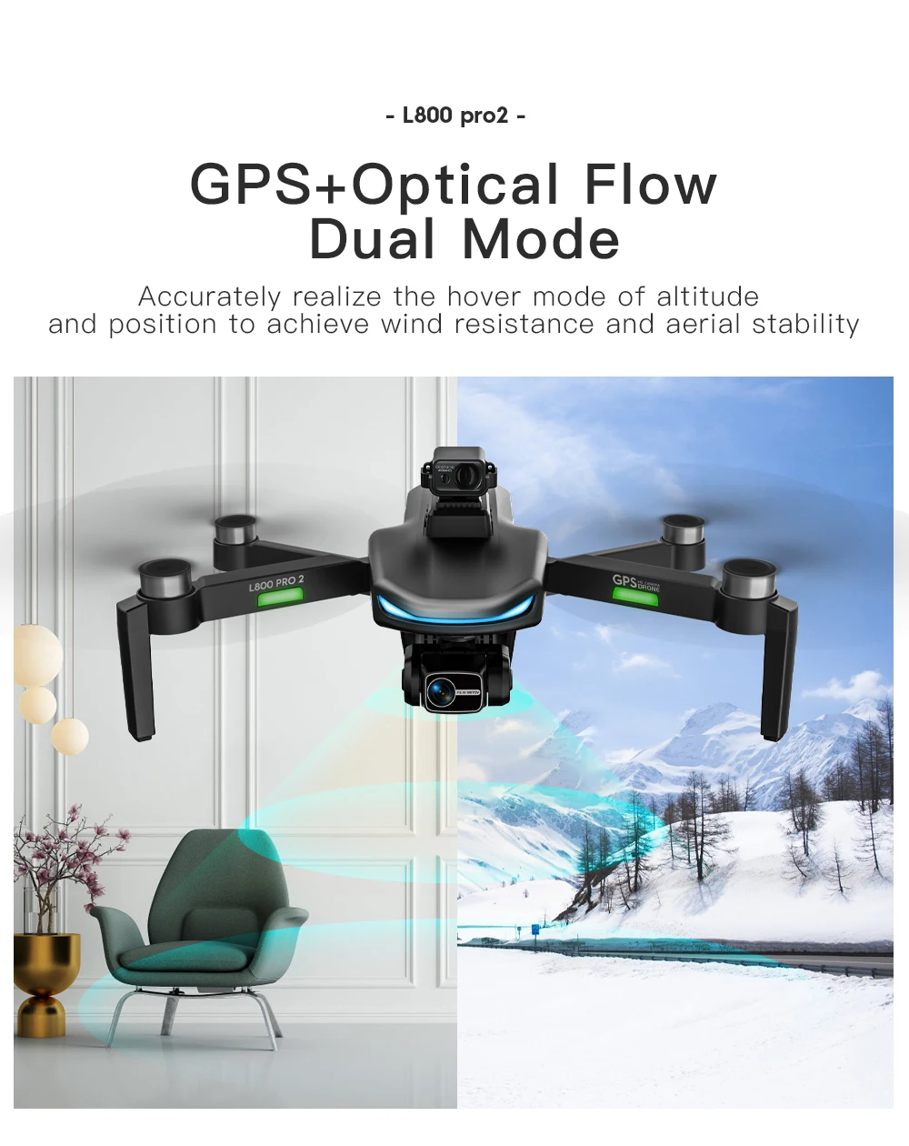 L800 Pro 2 Drone, L8oo pro2 GPS+Optical Flow Dual Mode Accurately realize