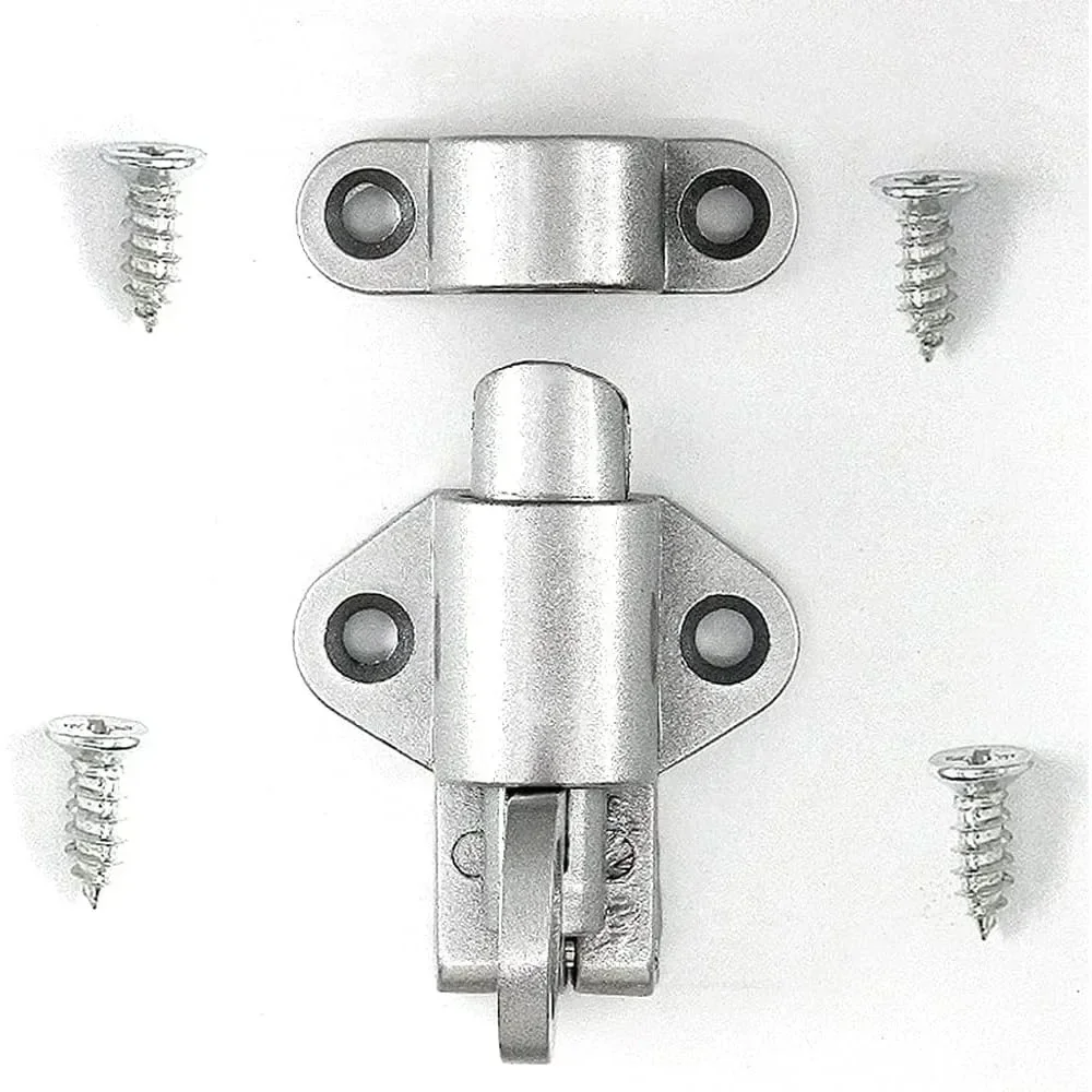 Door Latch 2Pc Spring Automatic Self-closing with Safety Pull Ring