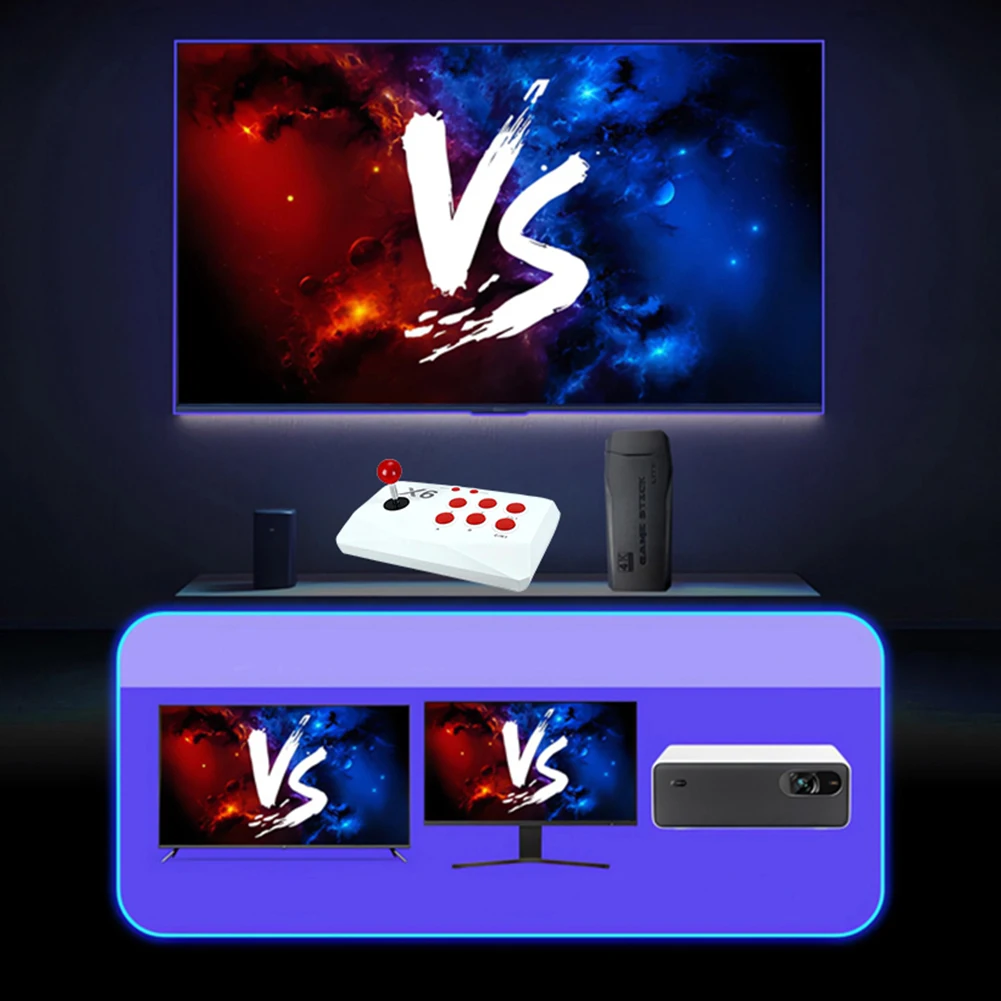 M8-X6 아케이드 비디오 게임 콘솔, 아케이드 조이스틱, MAME, Sega, PS1, Atari용, 32, 64, 128G, 20000 개 이상의 게임 내장