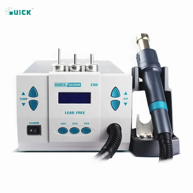 1000W Original Quick 861DW heat gun lead-free hot air welding station hairdryer soldering Hot Air Rework Station hot air gun