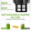 Juicer, 350W Slow Cold Press Juicer with 5.8" Extra-Large Feeding Chute, Juicer Machines for Whole Fruits and Vegeta 4