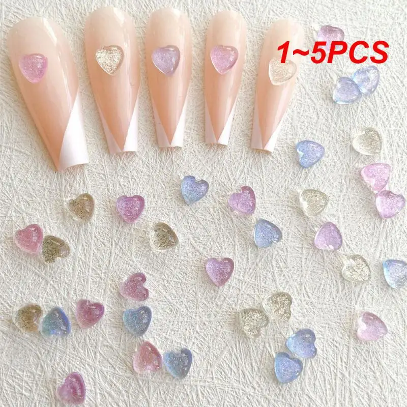 

1 ~ 5 шт. украшения для ногтей украшение для ногтей изысканный дизайн вспышка простота использования Персиковое сердце принадлежности для ногтей и инструменты для маникюра