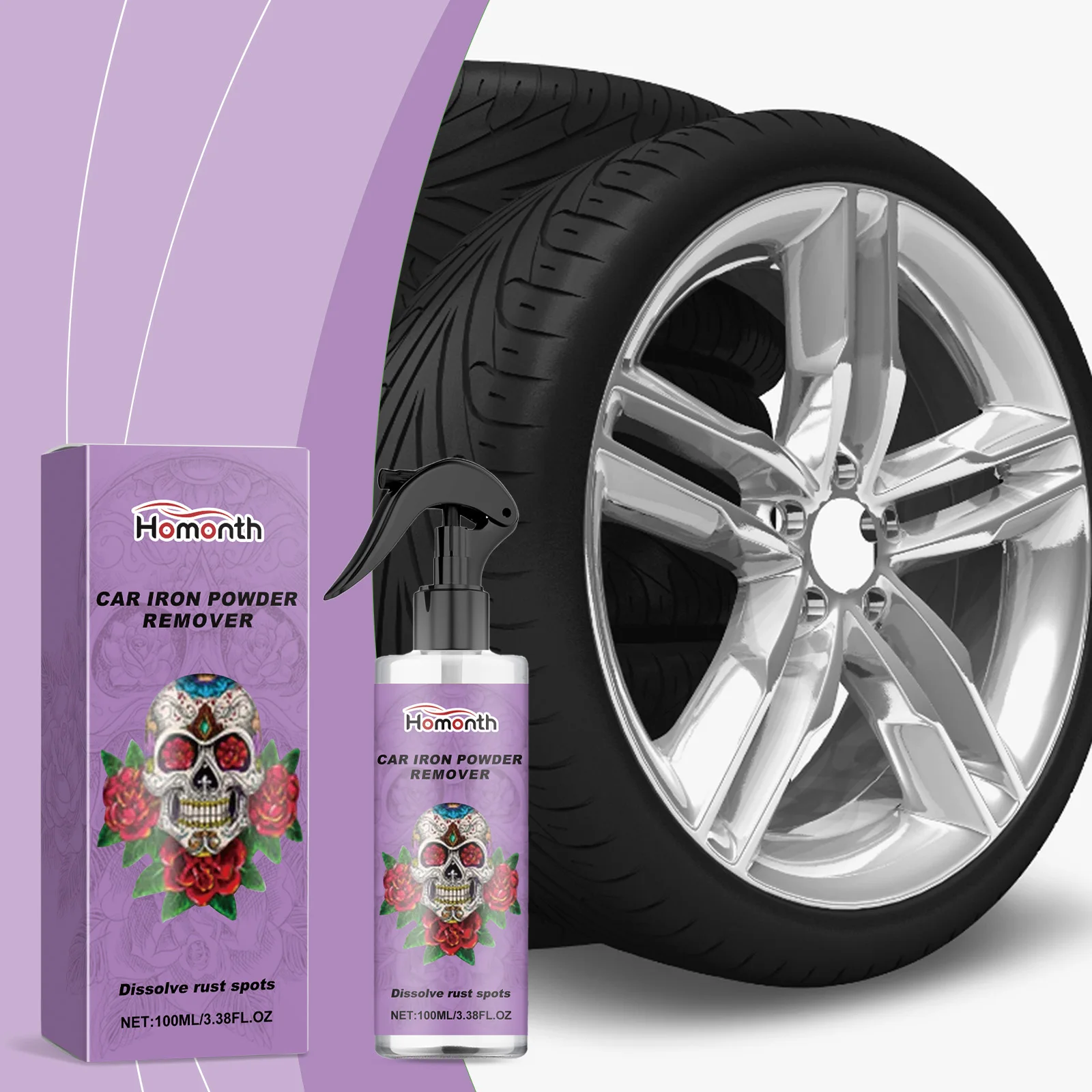 Multi Purpose Wheel Rust Removal Spray Automobile Wheel Hub Yellowing, Rust Removal, Polishing and Cleaning Stains 100 ML