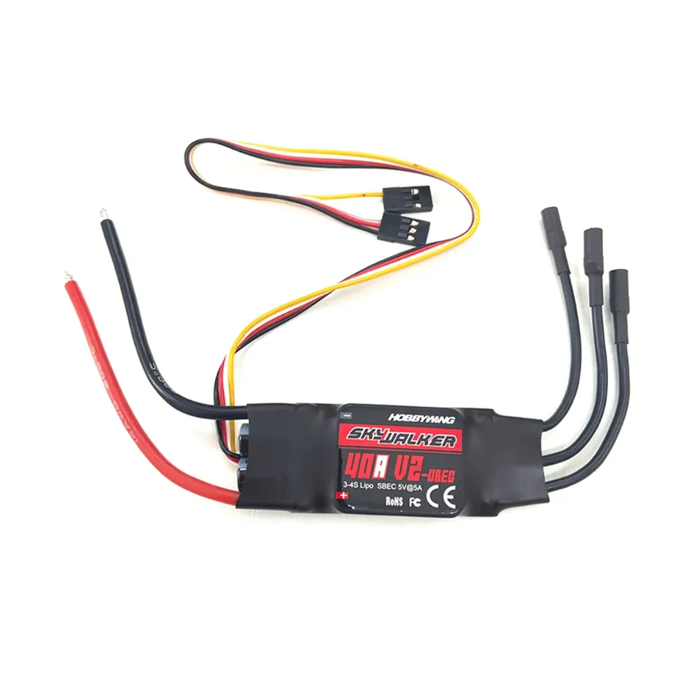 

Hobbywing Skywalker V2 Brushless ESC 40A 50A 80A 100A V2 Drone ESC 2-4S Speed Controller with BEC/UBEC for RC Quadcopte