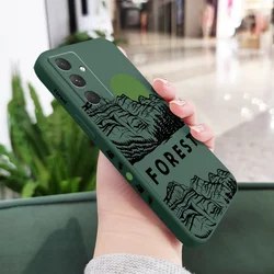 Sunset Forest Phone Case - Nature - Inspired Protective Cover for Samsung A07 4G (Dark Green)
