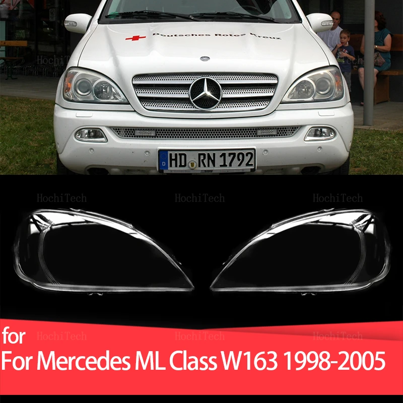 

Car Auto Shell Headlamp Lampshade Shell Cover Transparent Front Headlight Lens Cover For Mercedes-Benz ML Class W163 1998-2005