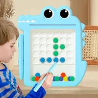 Children's magnetic pen drawing board puzzle magnetic magnet stone bead focus training coordination exercise toy 1
