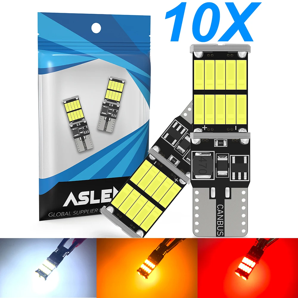 

10pcs W5W T10 Led Bulbs Canbus 4014SMD No Error Car Parking Position Light Interior Dome Reading License Plate Light Signal Lamp