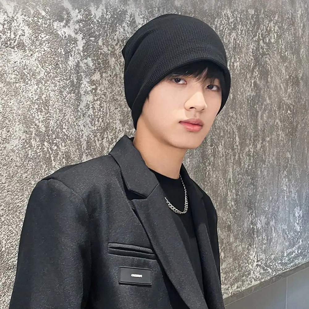 Casual Beanies for Men Women Fashion Soft Knitted Winter Hat Solid Color Hip-hop Bonnet Unisex Cap